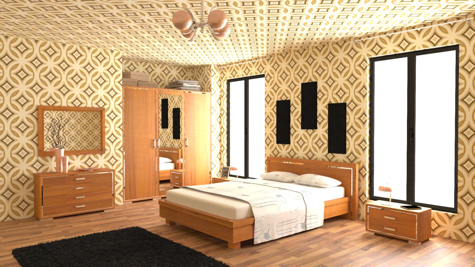 Neural Radiosity with a hash grid on the Bedroom scene