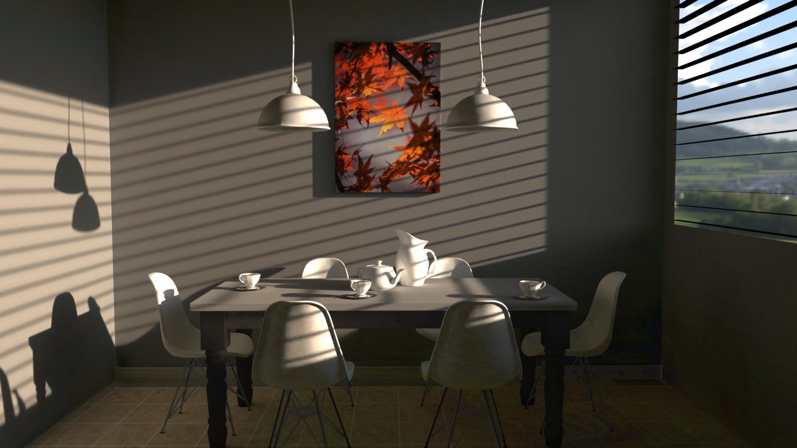 Neural Radiosity with a hash grid on the Dining Room scene